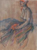 Pastel of a Woman